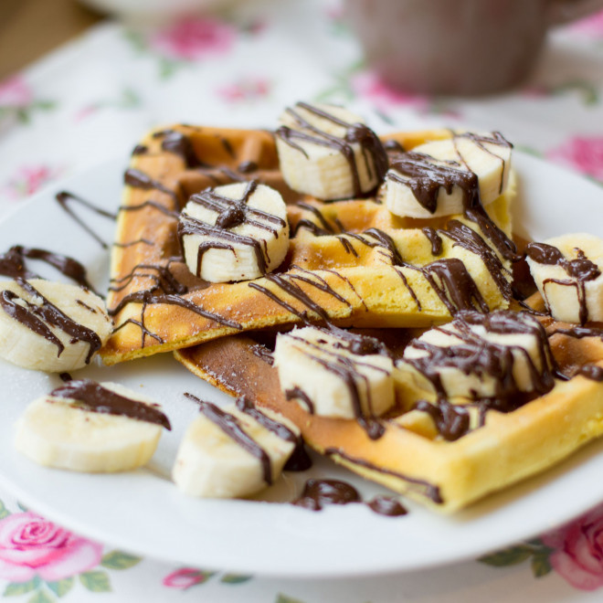 Gaufre nutella banane