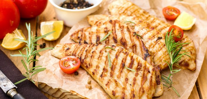 Plat escalope grillé