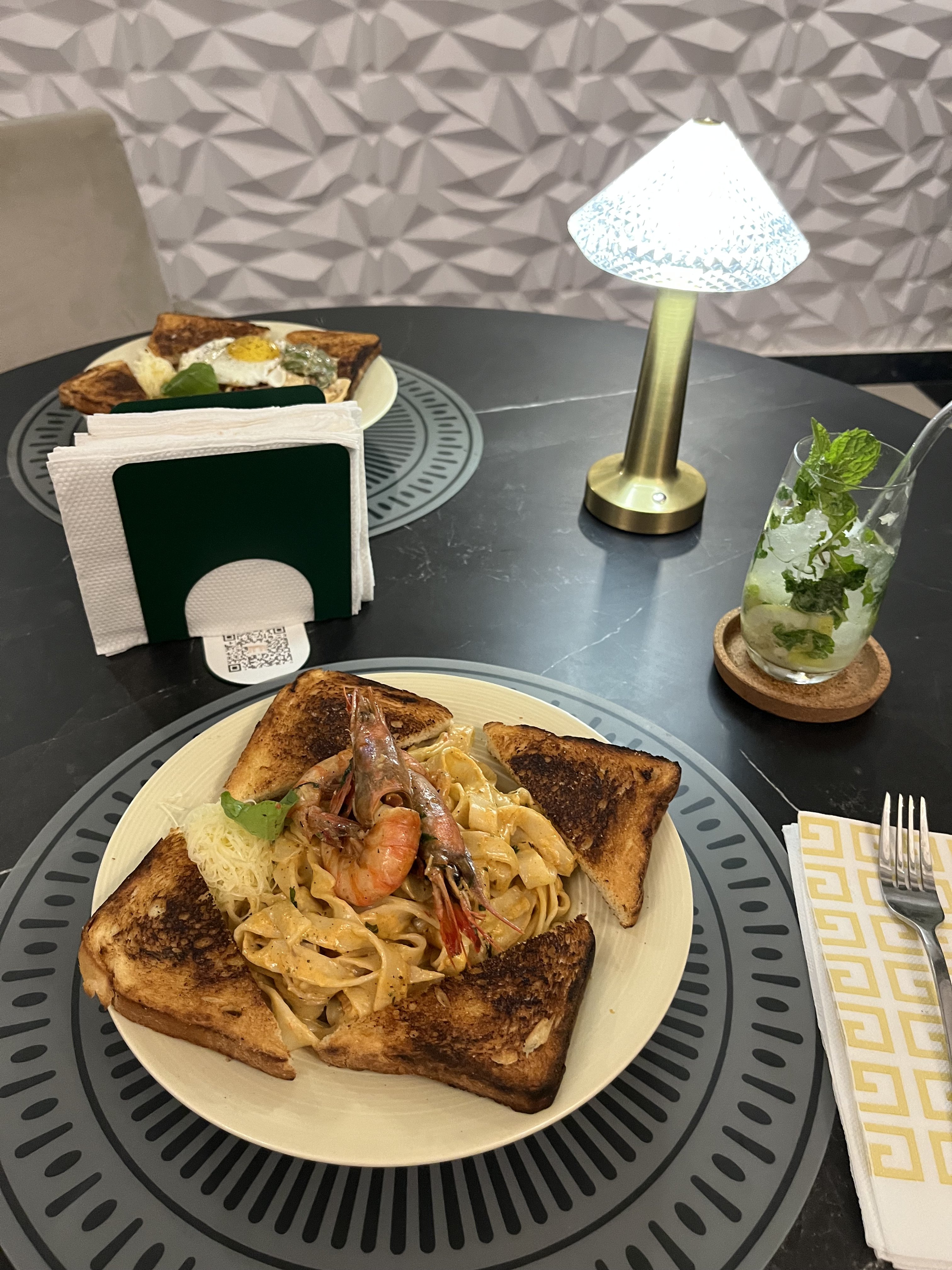 Tagliatelles aux crevettes 