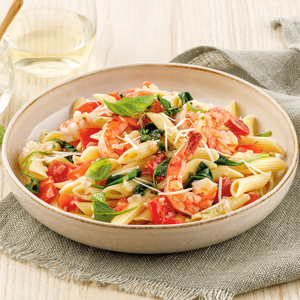Penne Crevette Sauce Au Choix